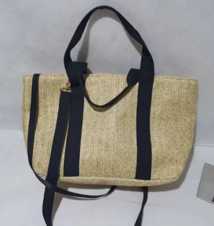 Bolsa de praia durável em palha Beidge