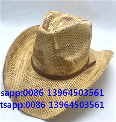 Chapéu de cowboy feminino vintage ocidental cinto trançado decoração
