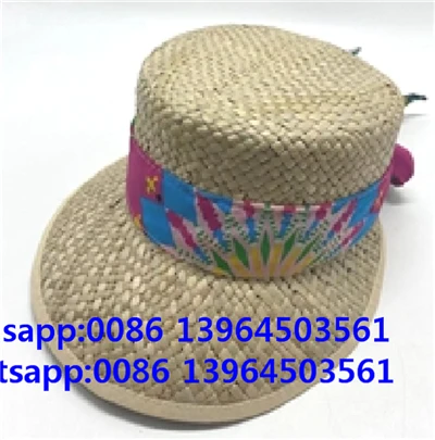 Chapéu de palha para jardinagem feminino de tecelagem natural
