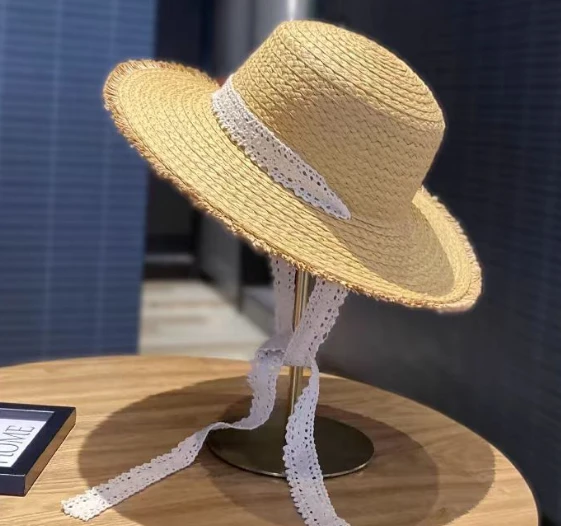 Chapéu de palha trançado para férias de verão