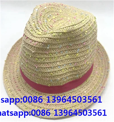 Papel colorido de papel de palha fedora chapéu