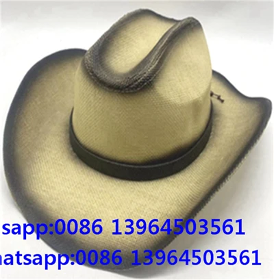 Chapéu de cowboy vintage desgastado para homens