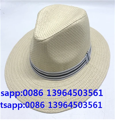 Chapéu Panamá Masculino Chapéu De Palha Cor Sólida