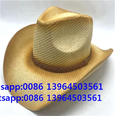 Chapéu de palha para homens chapéu de cowboy de papel