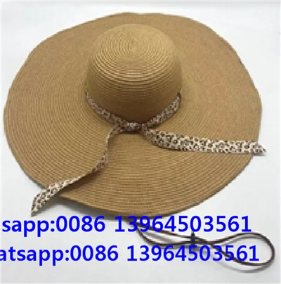 Novo chapéu de sol feminino com aba da moda e corda de vento
