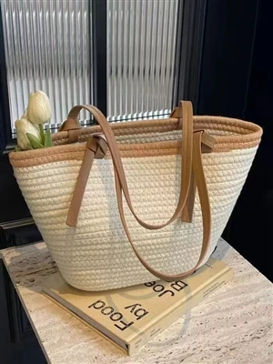 Bolsas de palha femininas de verão