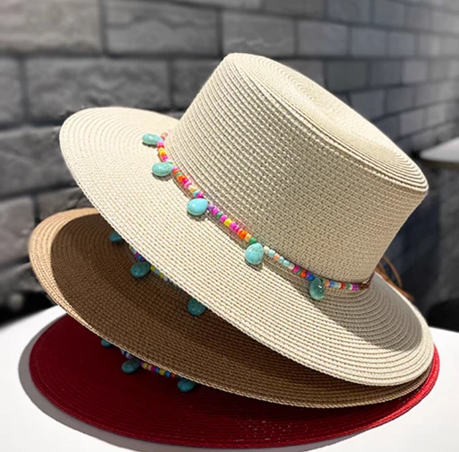 Chapéu de sol feminino de papel em forma de estilo nethnic