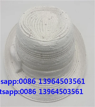 Chapéu Fedora de Palha Branca Chapéu de Verão Suave e Aberto