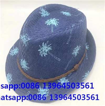 Chapéu de sol azul de palha cowboy