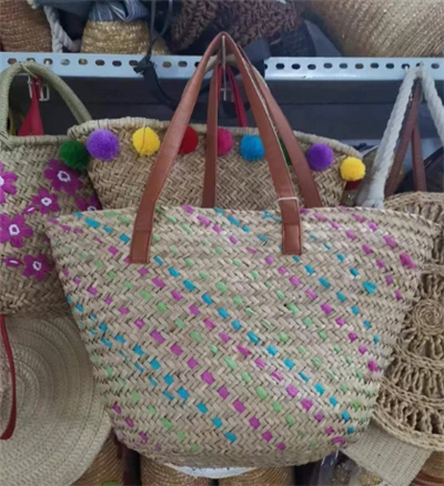 Bolsa de palha de férias natural
