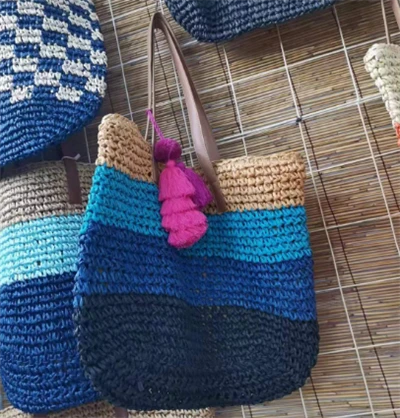 Bolsa feminina de crochê com rampa gradiente