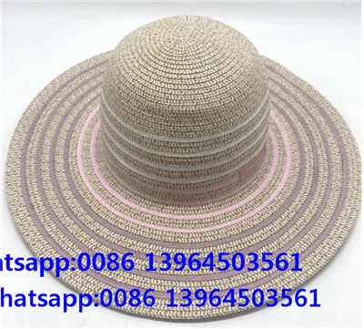 Chapéu de sol multicolorido com aba larga e proteção UV