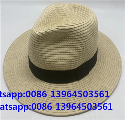 Chapéu de palha de papel casual e mesquinho, chapéu tipo fedora