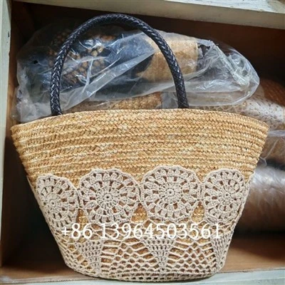 Bolsas de praia de palha de trigo