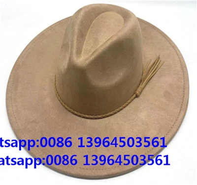 Chapéu de cowboy ocidental de camurça vegano