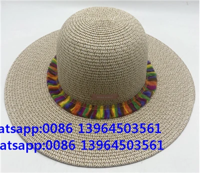 Chapéu de palha masculino feito à mão oco