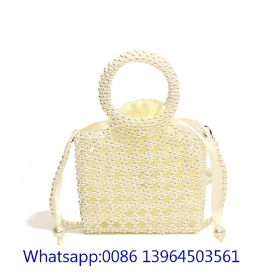 Bolsa de Noiva com Contas de Pérolas