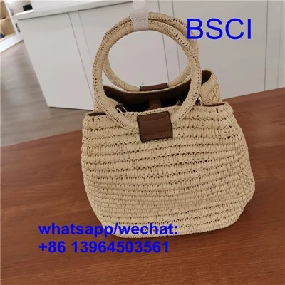Bolsa de palha de compras para o verão