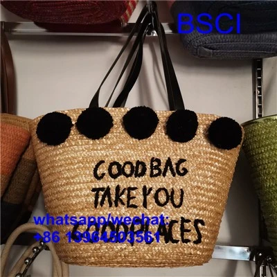 Bolsa de Palha Bordada
