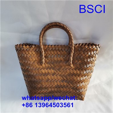 Cesta de armazenamento tecida para fazer compras