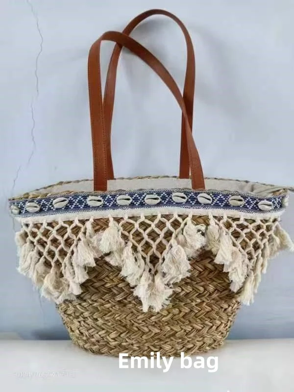 Mulheres sacos de palha